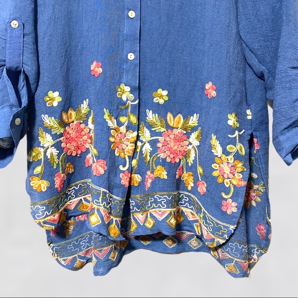 Fig and Flower Floral Button Down Shirt - Picture 6 of 6
